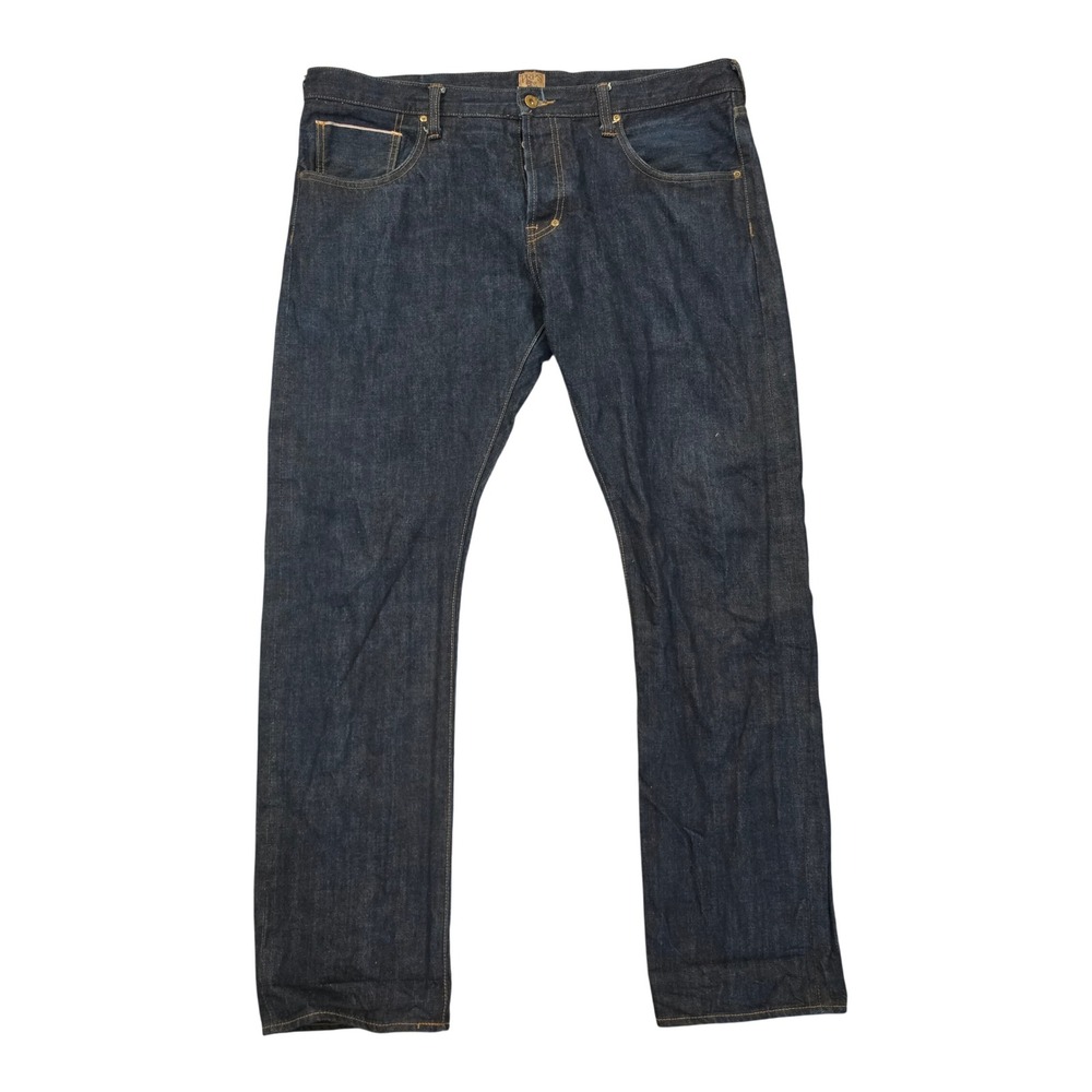 PRPS Mens Raw Demon Indigo Denim Jeans Straight Leg Button Fly E63P130P 40x32